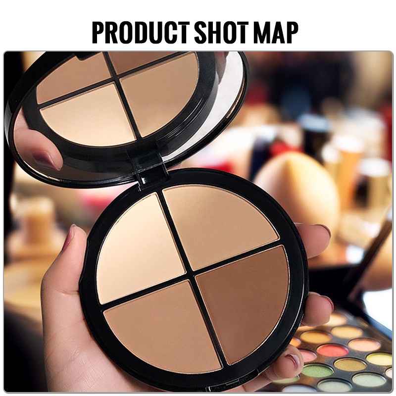 [Hàng mới về] Bảng phấn tạo khối bắt sáng sáng 4 màu thời trang trang điểm kháng nước lâu trôi | BigBuy360 - bigbuy360.vn