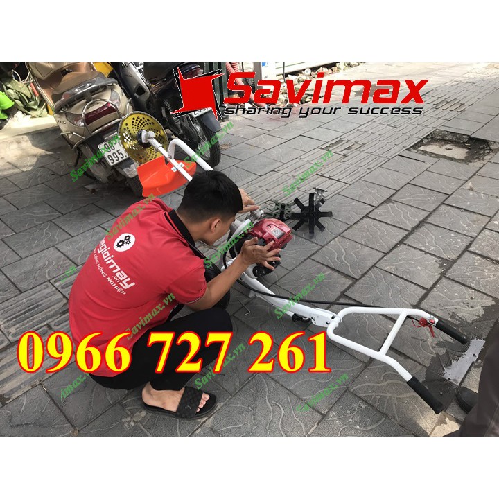 Máy cắt cỏ đẩy tay chữ Y, máy cắt cỏ đẩy tay động cơ Honda GX35 tặng kèm mâm cắt cỏ