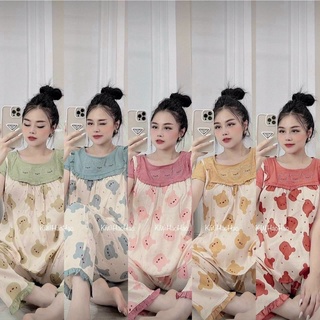 Bộ đồ bầu và sau sinh tay NGẮN quần DÀI MAMADRESS thiết kế chất ĐŨI LỤA mềm mại nhẹ nhàng thấm hút mồ hôi RẺ ĐẸP