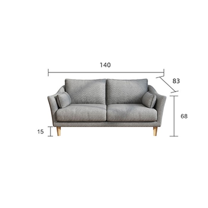 Sofa đôi Bắc Âu kích thước 140cm cao cấp, Nội thất cao cấp phòng khách