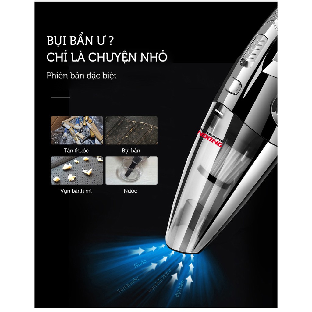 Máy hút bụi cầm tay không dây mini R-6053 cao cấp | Thiết kế đẹp mắt, sang trọng, nhỏ gọn dùng cho ô tô và gia đình