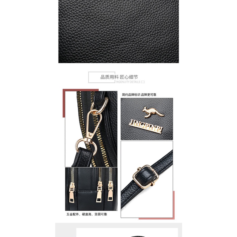 Túi Xách Da Thật Ba Ngăn Thời Trang Cho Nữ 2022