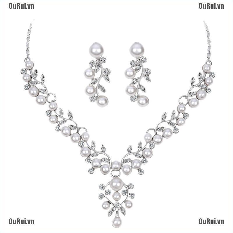 (FCC) Bông Tai Chuỗi Ngọc Trai Duyên Dáng