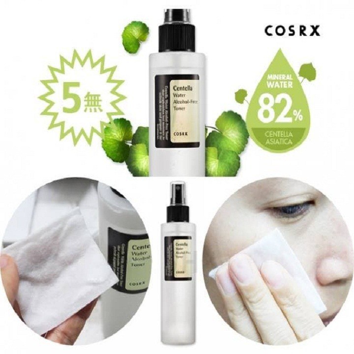 Nước Hoa Hồng Rau Má Không Cồn Cosrx Centella Water Alcohol-Free Toner Dạng Xịt 150ml