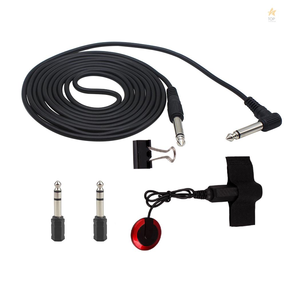 Bộ Pickup Có Dây Đàn + Cáp 6.35mm + 2 Đầu Chuyển 6.35mm Sang 3.5mm + Kẹp Kim Loại Cho Đàn Guitar Violin Ukulele