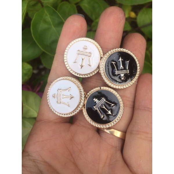 Nút áo vest 2CM mẫu đinh ba siêu sang