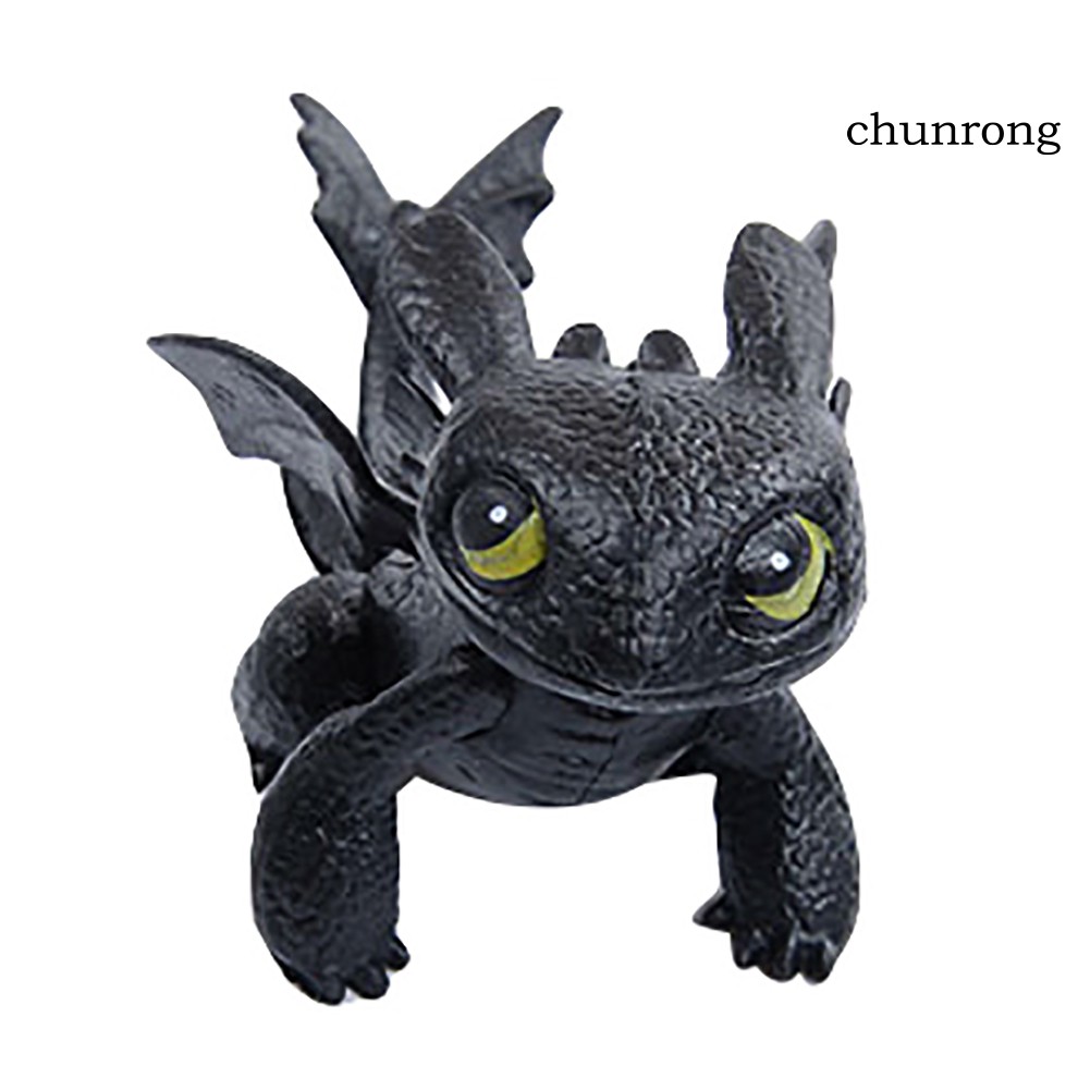 CR+Toothless Anime Figure Night Fury Dragons Doll Children Toys Desktop Ornament