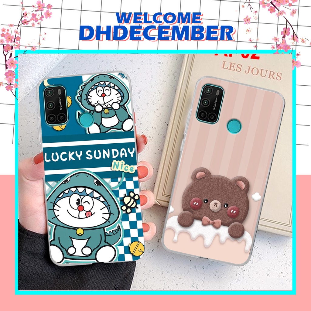 Ốp lưng Vsmart JOY 4 in hình gấu K@ws, gấu nâu, dor@emon RẺ- ĐẸP- BỀN