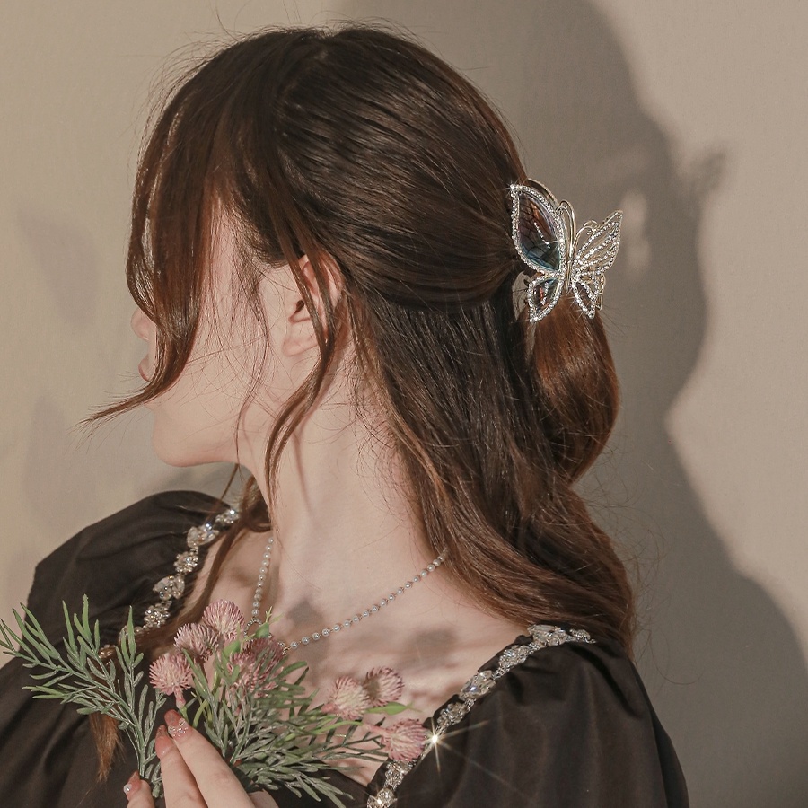Kẹp Tóc Hình Bướm Đính Đá Thời Trang Cho Nữ