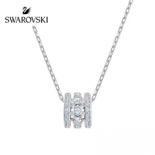 white gold three ring full diamond necklace small waist clavicle chain S925 silver fashion jewelry