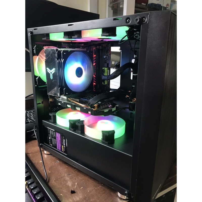 Case máy tính h310/ i3-9100f/ ram 8gb/ ssd120gb, nguồn fan tản vỏ led đẹp | BigBuy360 - bigbuy360.vn