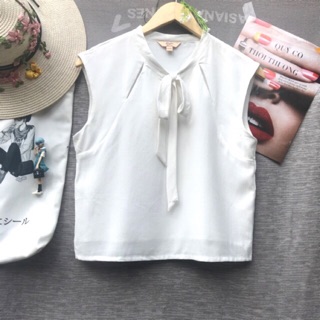 Áo croptop Candie’s HK cổ nơ xinh xắn