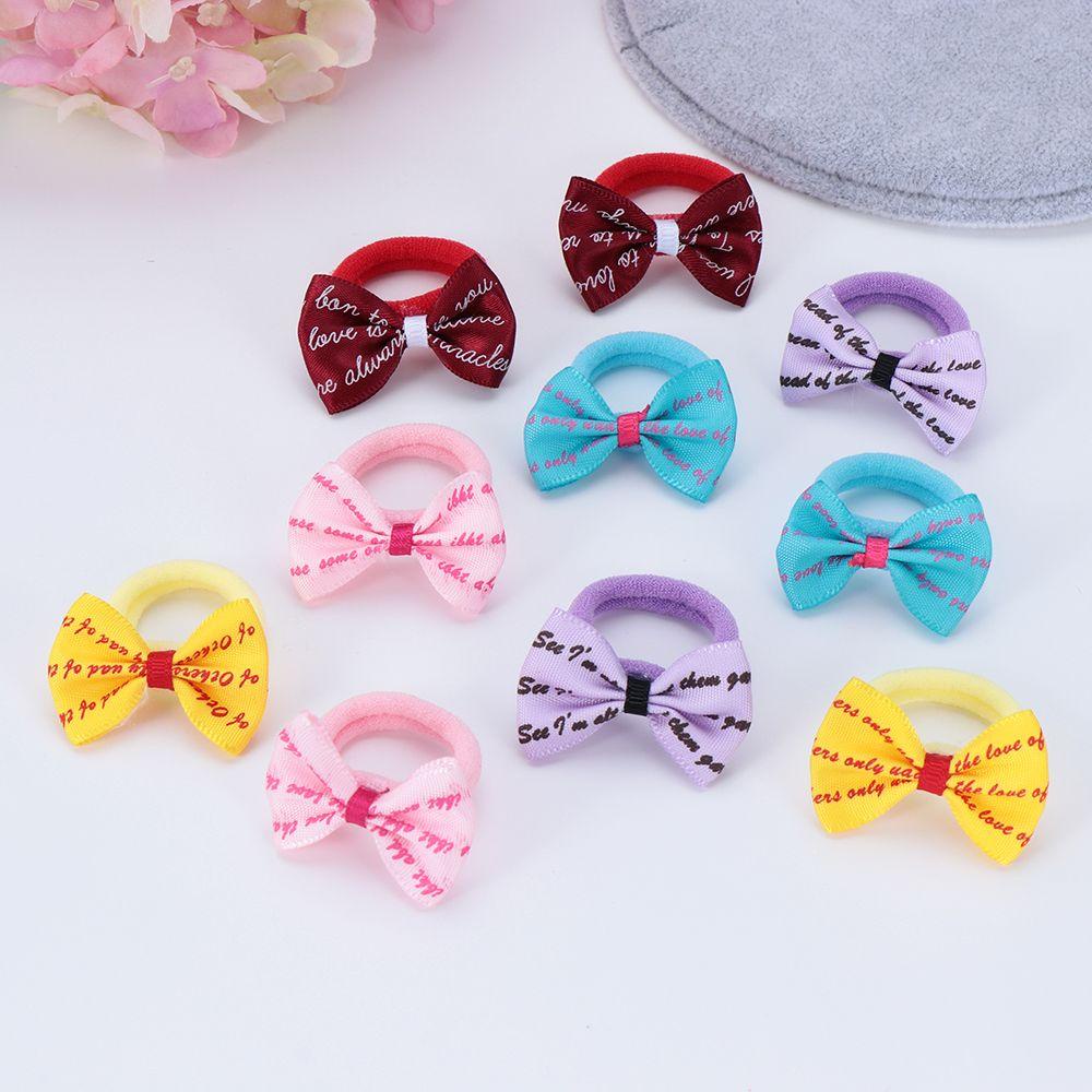 NIUYOU Dây Cột Tóc Đuôi Ngựa Hình Nơ Dễ Thương Cho Bé Gái