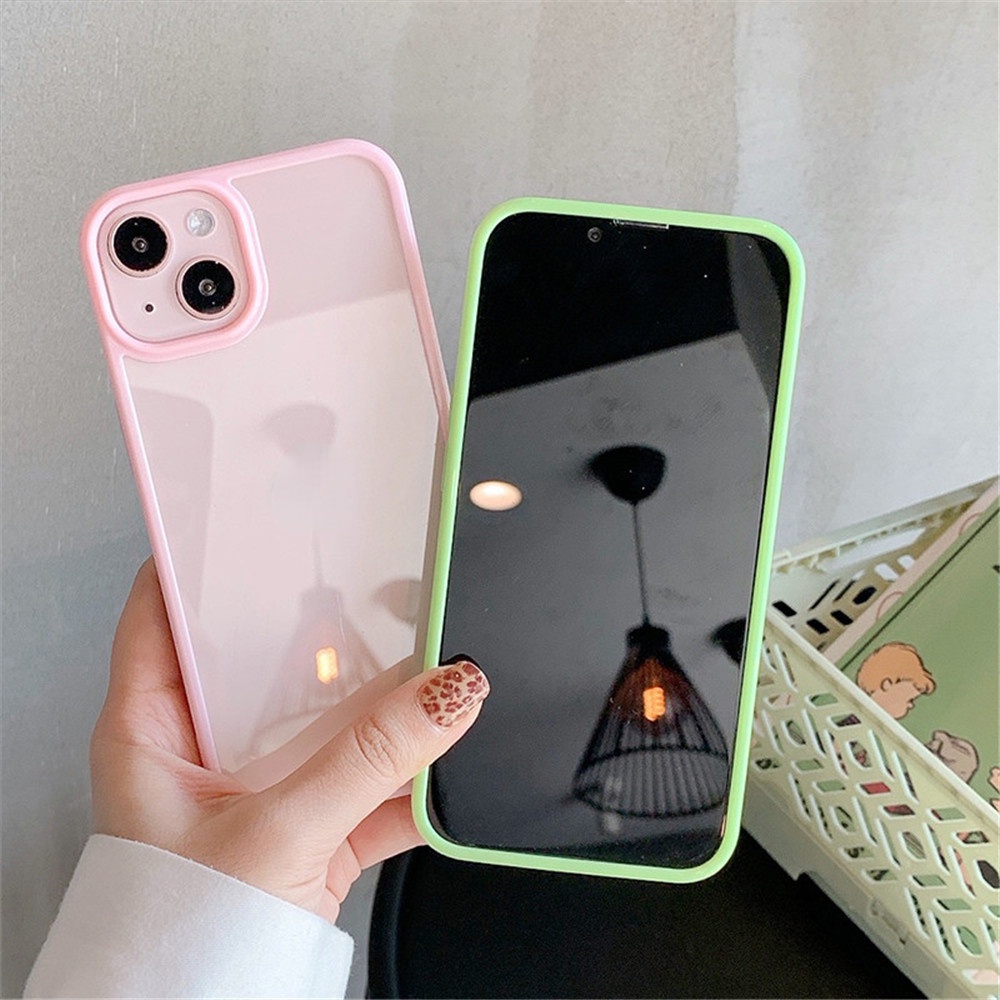 Ốp Điện Thoại Silicon Trong Suốt Chống Sốc Cho IPhone 11 12 13 Pro Max