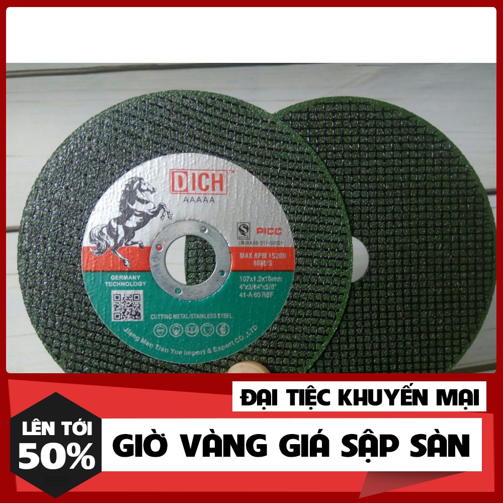 [HÀNG CHÍNH HÃNG] [ ẢNH THẬT]   ĐÁ CẮT 100MM NGỰA XANH 1 HỘP 50 VIÊN  [CHO KHÁCH XEM HÀNG]