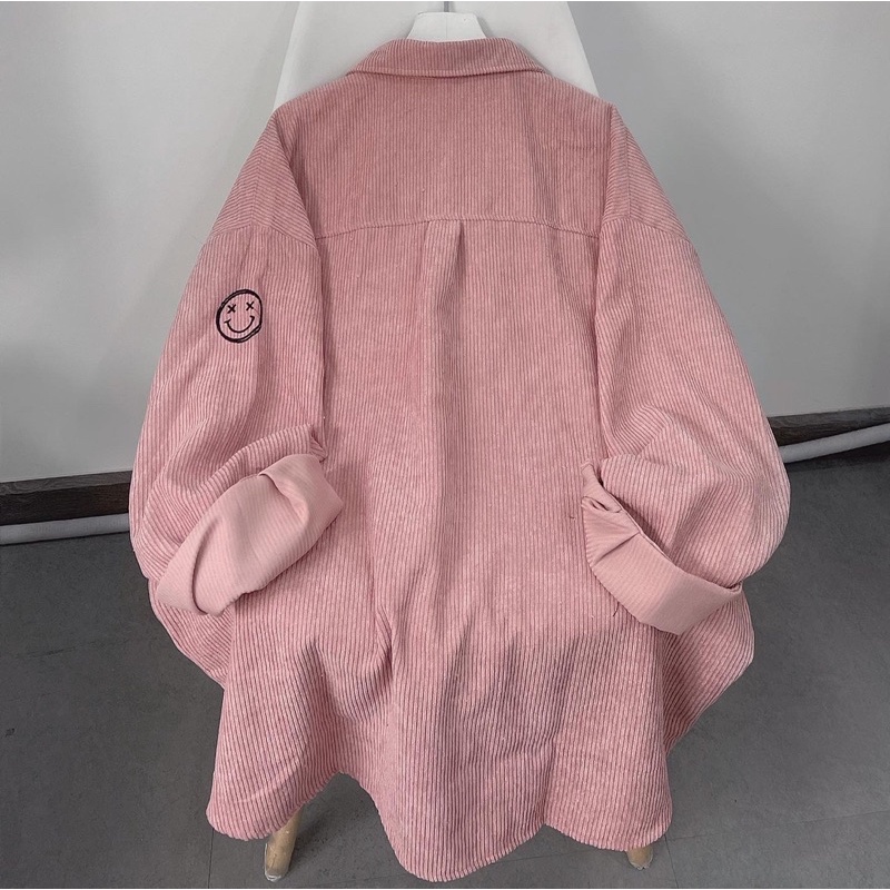 [Mã SKAMFSW175 giảm 10K đơn 50K] áo Sơ mi icon v2 nhung gân nhiều màu unisex ảnh thật SSStore ( nam nữ mặc đều được) | BigBuy360 - bigbuy360.vn