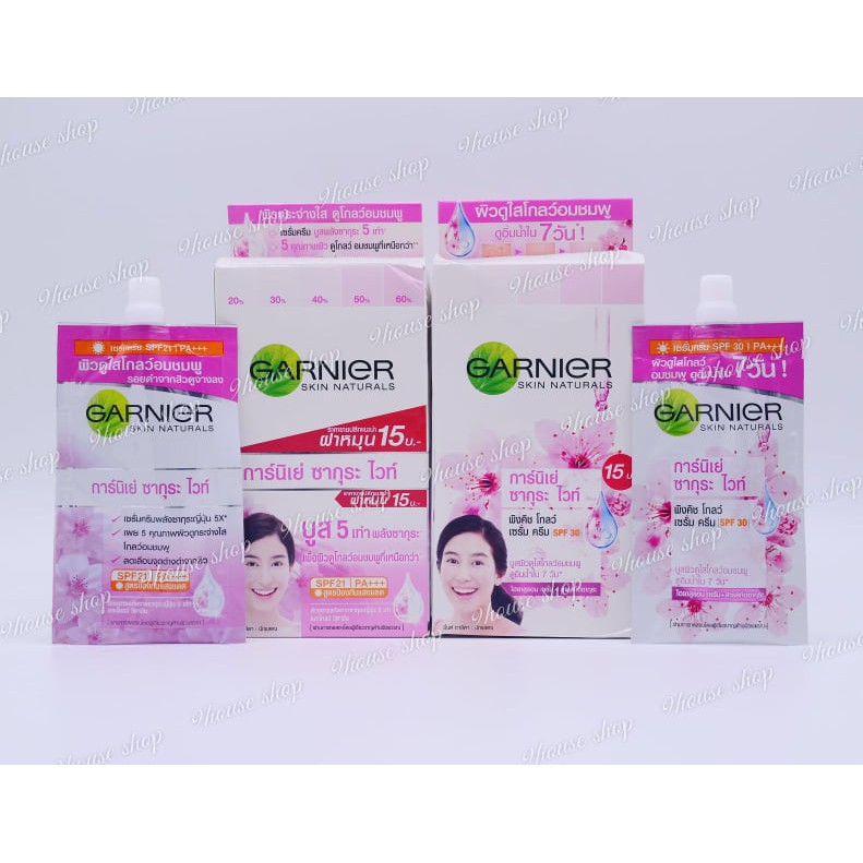 01 GÓI Garnier Sakura SPF 21/PA Thái Lan 7ml