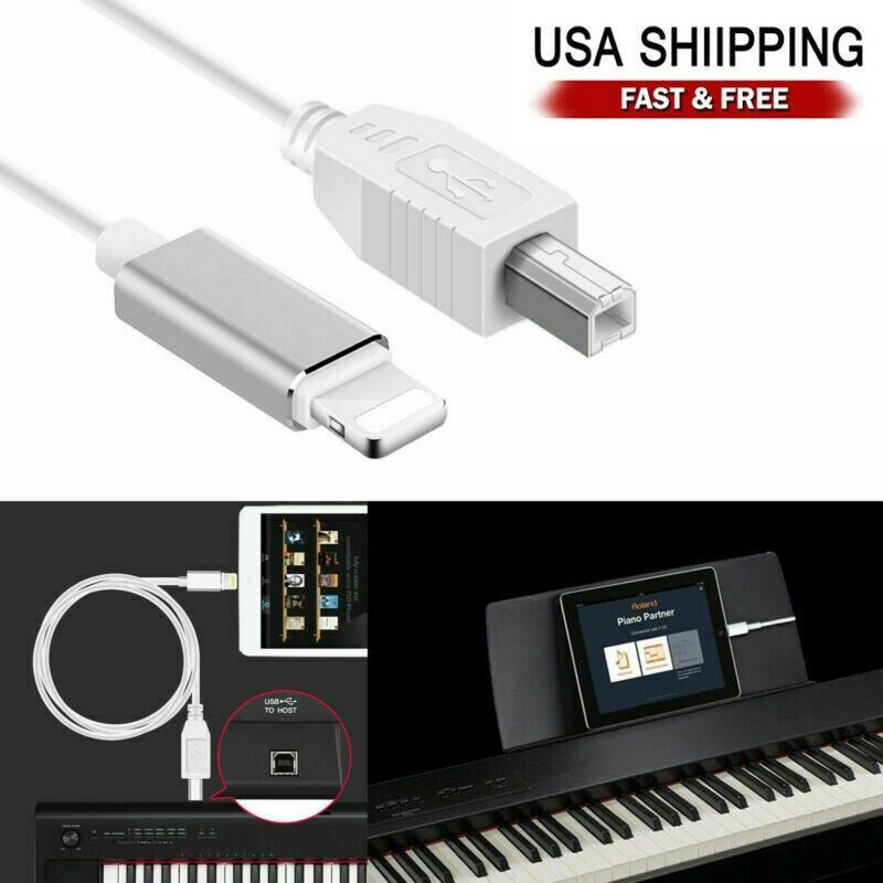 Cáp Chuyển Đổi Midi USB OTG Type B Cho Iphone, Ipad với Đàn Organ, Piano, Nhạc Cụ...