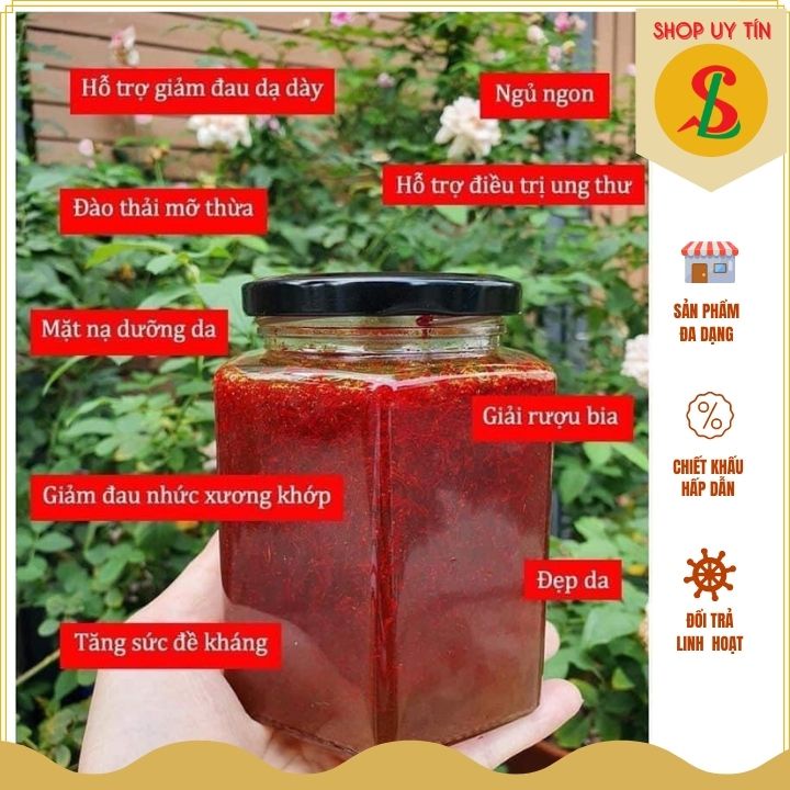 Saffron ngâm mật ong Baby Saffron chính hãng thượng hạng, Nhụy Hoa Nghệ Tây hỗ trợ đau dạ dày hũ 200ml NPP Songliemshop