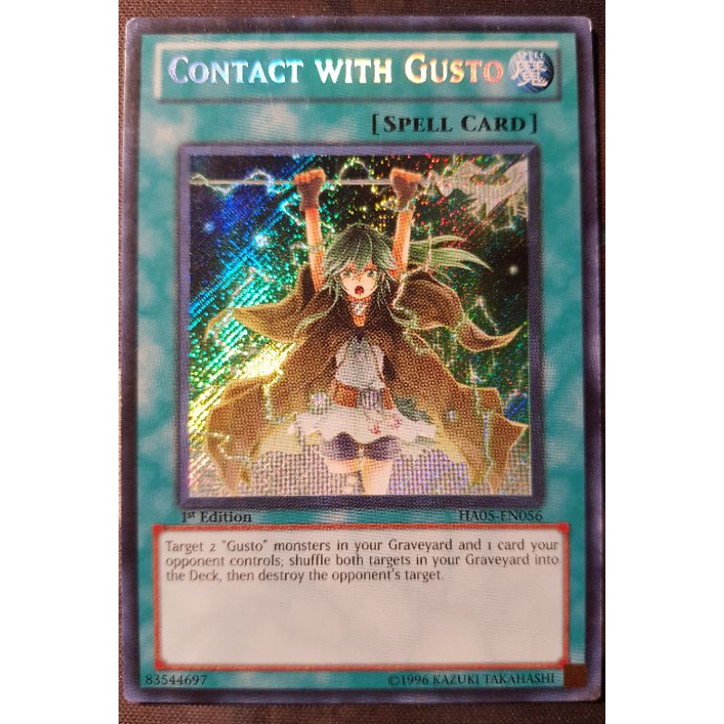 (HA05-EN056) Thẻ bài Contact with Gusto – Secret Rare