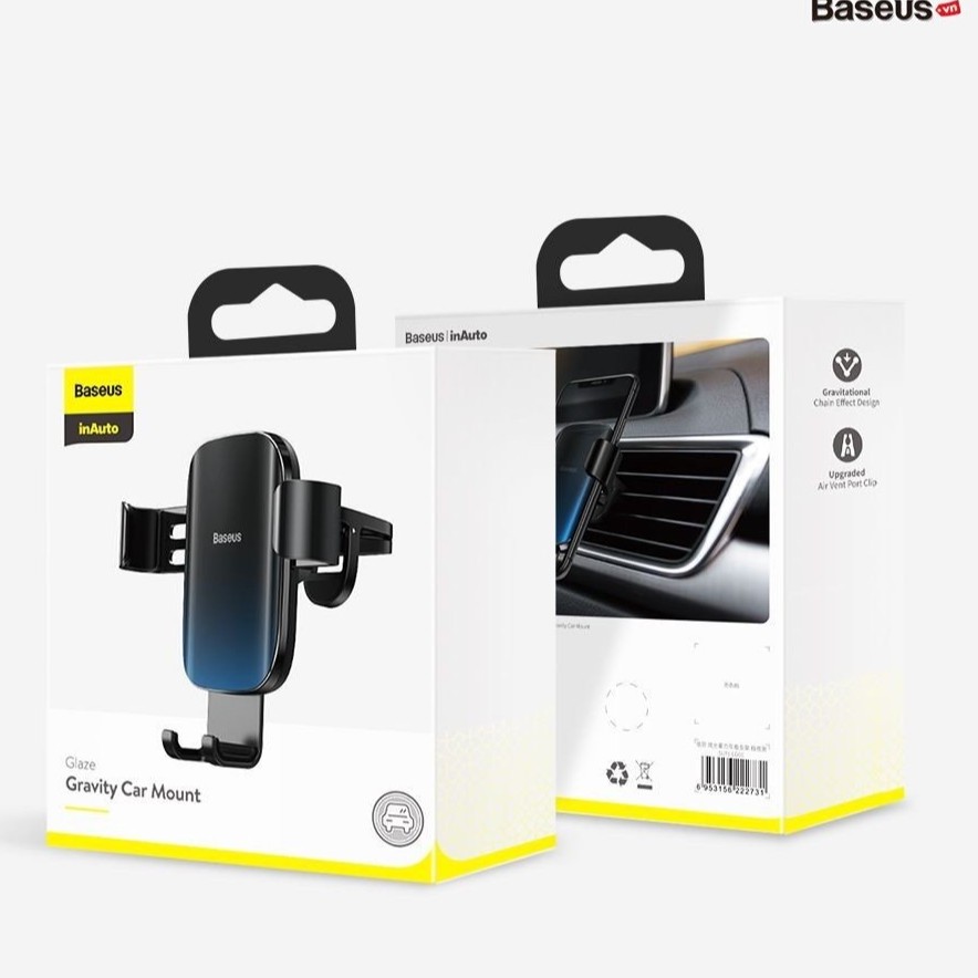 Đế giữ điện thoại trên xe Ô Tô Baseus Glaze Gravity Car Mount ( Gắn khe gió mẫu mới 2020 )