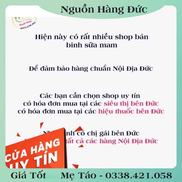 [auth] Bình sữa Mam Đức chống đầy hơi, chống sặc cho bé size 160ml, 260ml và 320ml [Nội địa Đức Đủ Bill] [Hot]