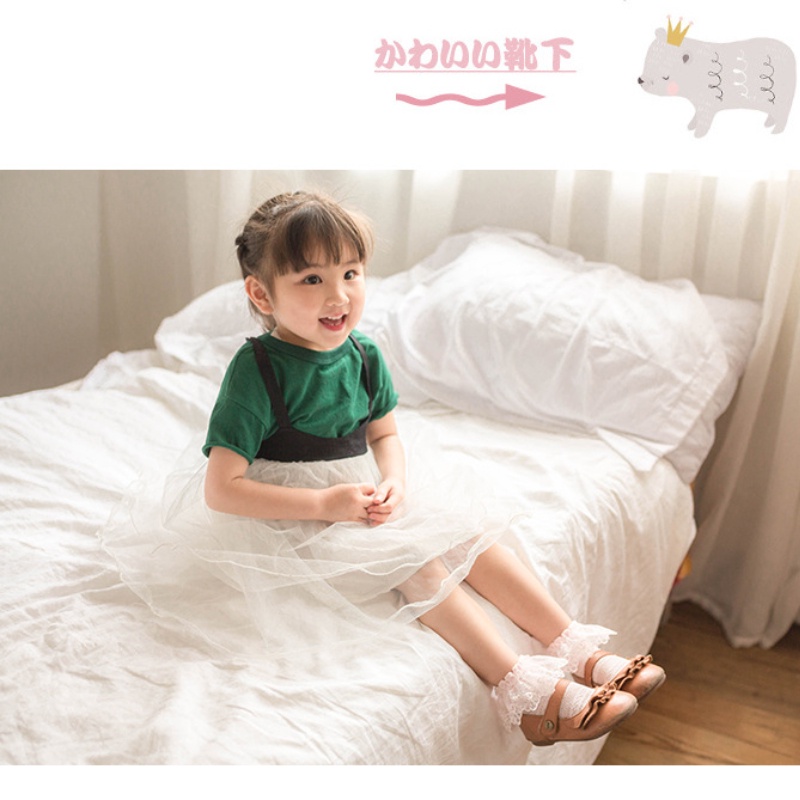 Vớ Ren Lưới Mỏng Thoáng Khí Mới Cho Bé Gái