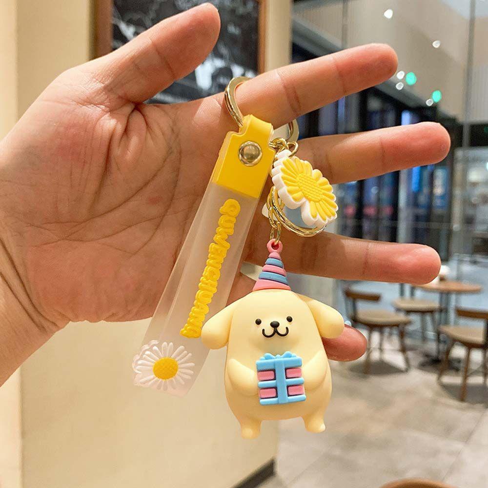 Móc Chìa Khóa Hình Hoạt Hình My Melody Pompom Purin Kuromi Cinnamoroll Kitty Dễ Thương