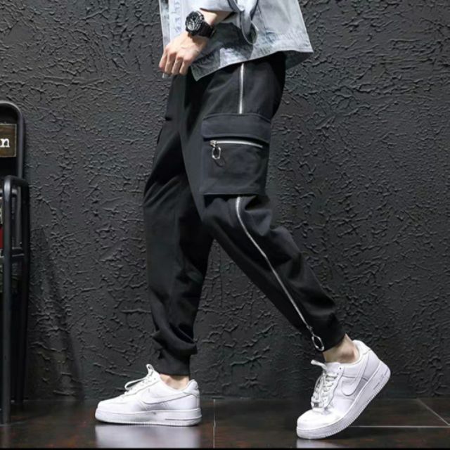 QUẦN JOGGER KAKI TÚI HỘP CÓ KHÓA KHUYÊN UNISEX TT06