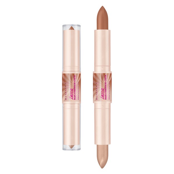 THỎI ĐÁNH KHỐI VÀ BẮT SÁNG DẠNG KEM 2 ĐẦU RIMMEL LONDON INSTA DUO CONTOUR STICK 4G CHÍNH HÃNG - 5037