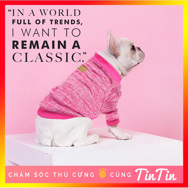 Áo Nỉ Len Mùa Đông Cho Thú Cưng Chó Mèo Classic - Áo Tết Cho Chó Mèo Giá Rẻ