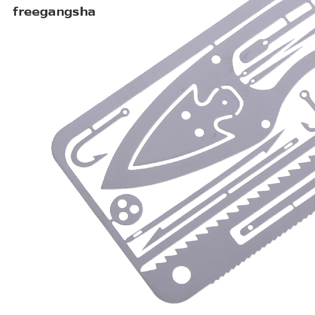 [FREG] 1set Multi Tools Card Survival Wallet Sized Camping Hiking Emergency EDC Gear FDH