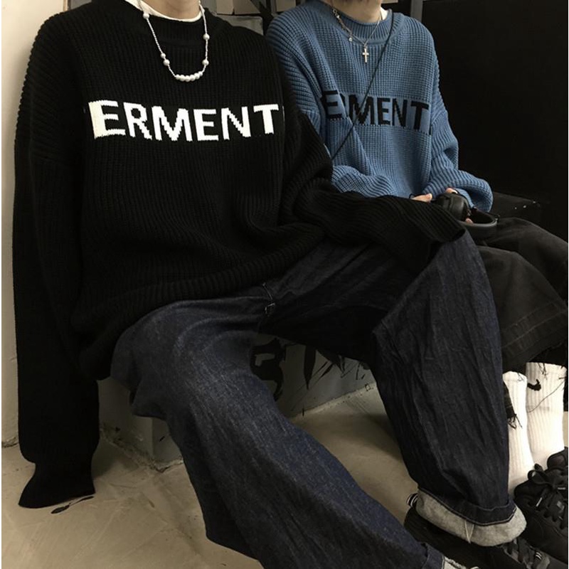 Áo Nỉ Tay Dài In Chữ Thời Trang Hàn Quốc