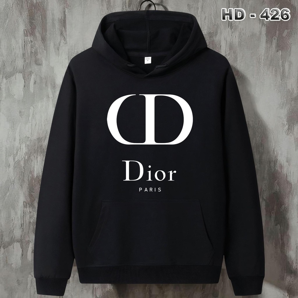 Áo Nỉ Hoodie in hình chữ D.I.O.R  Áo Hoodie trắng đen mùa đông đẹp