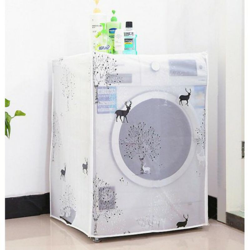Trùm máy giặt CỬA TRƯỚC trong suốt kích thước 60X56X83 cm