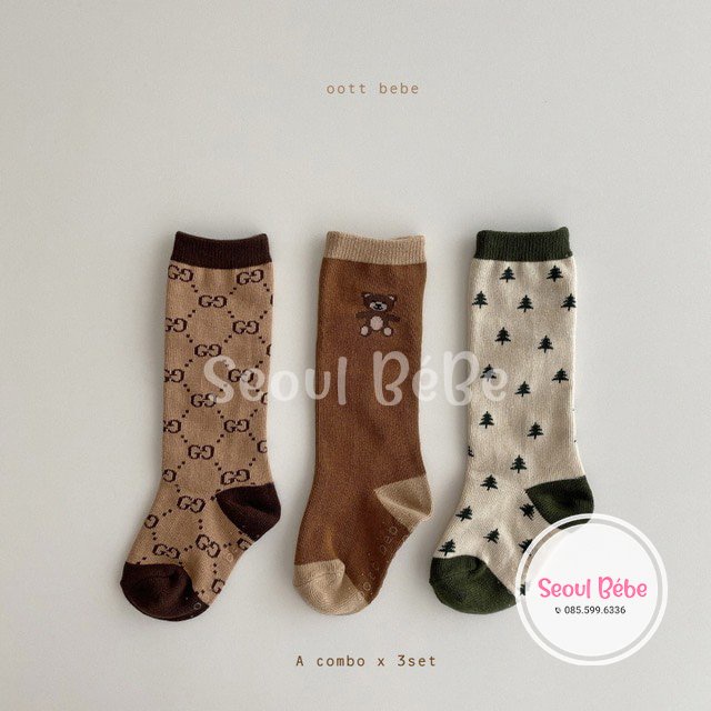 Tất noel Oottbebe Socks cho bé 0-9 tuổi made in Korea