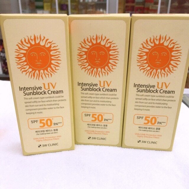 Kem chống nắng Intensive Uv Sunblock Cream 3W Clinic SPF 50++