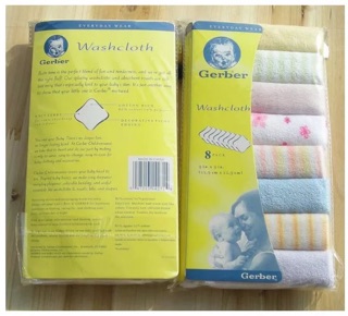 Set 8 khăn mặt Gerber cho bé