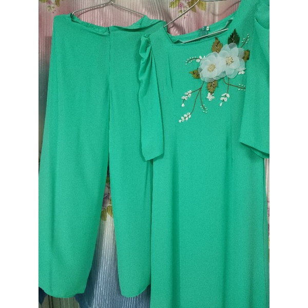 Bộ áo dài xanh ngọc_size M