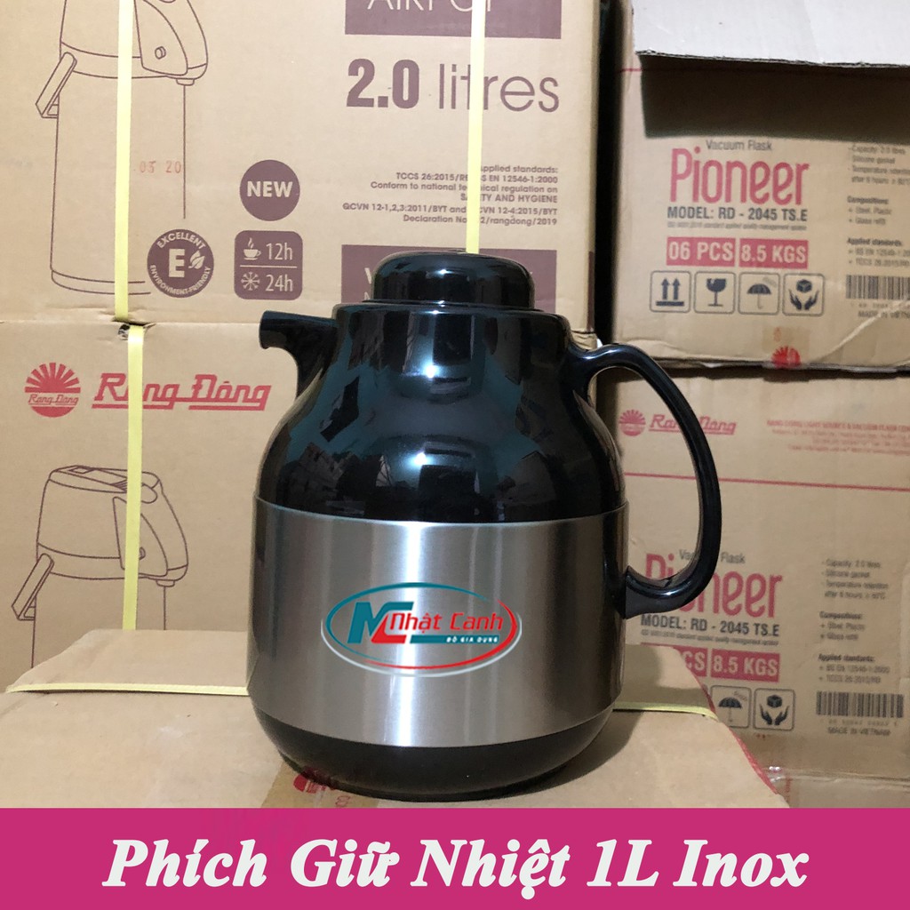 Bình Giữ Nhiệt 450ml Cao Cấp Rạng Đông - Phích giữ nhiệt pha trà Inox