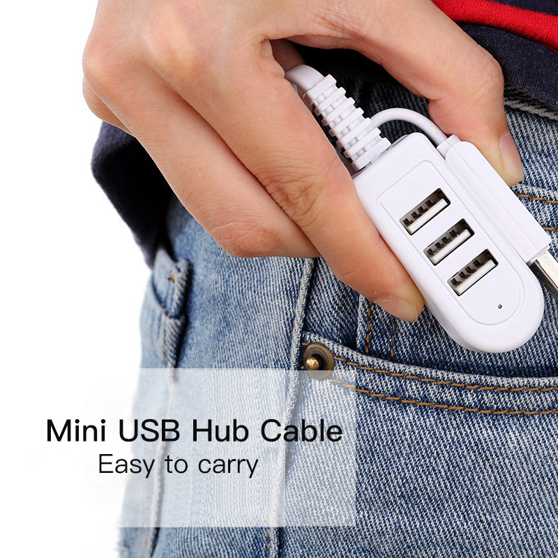 Thiết bị chia 3 cổng USB Ankndo chất lượng cao cho điện thoại/máy tính/Notebook