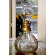 đèn thắp dầu thủy tinh bầu tròn