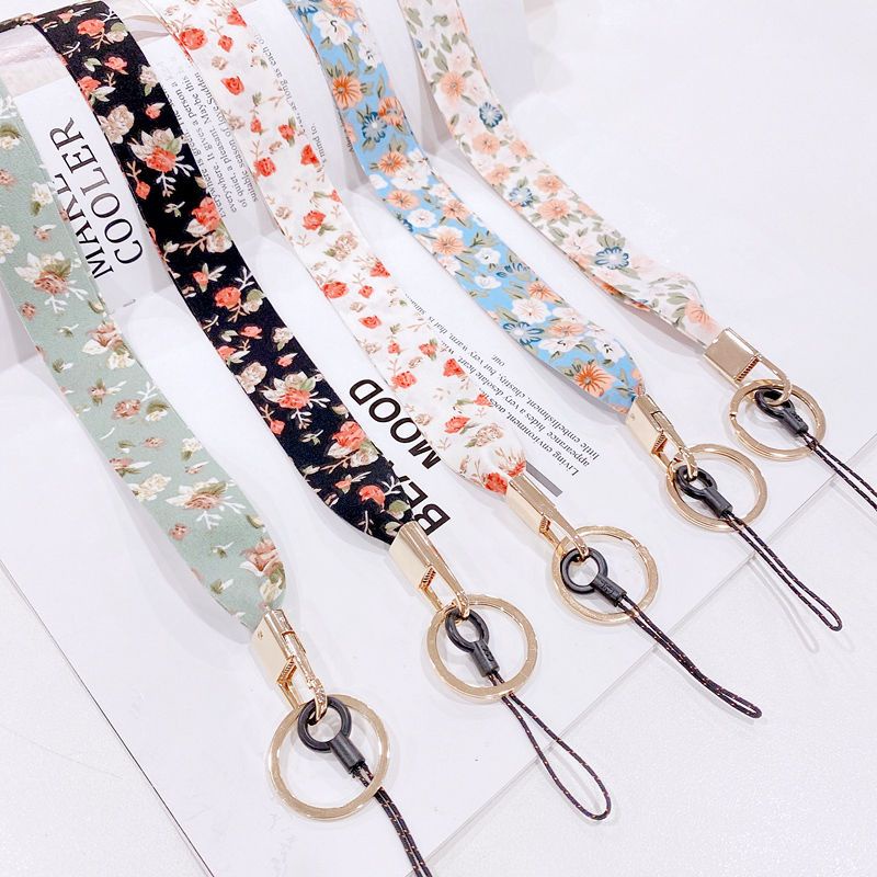 Mobile Ốp Điện Thoại Họa Tiết Hoa Kèm Dây Đeo Phong Cách Nhật Hàn