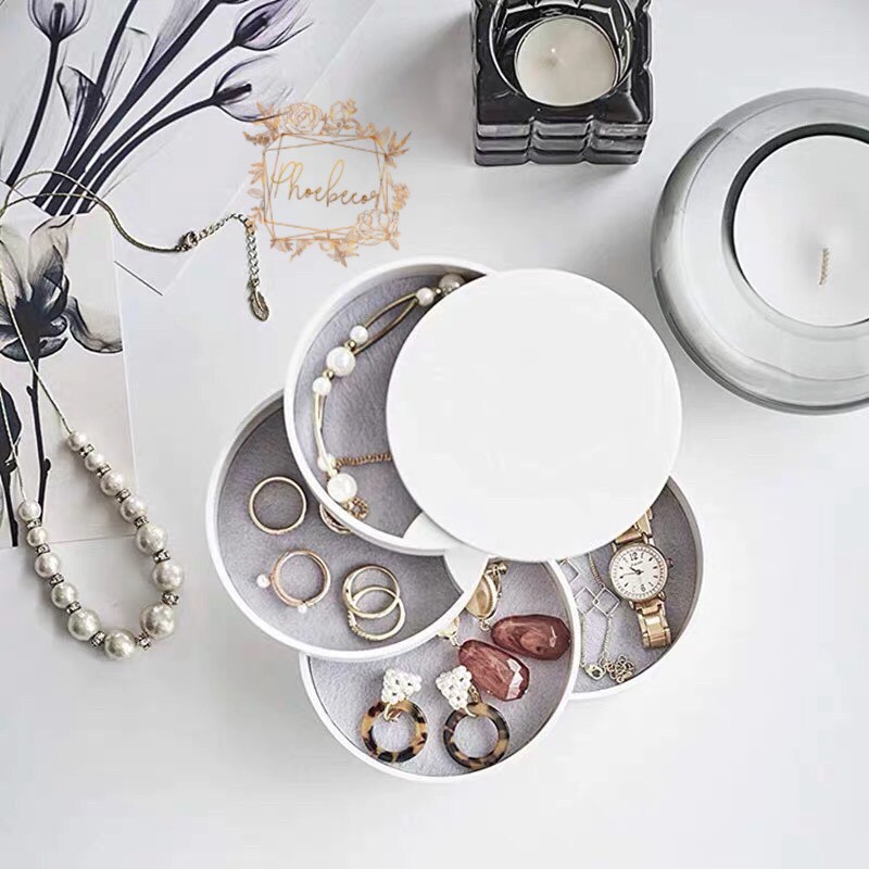 Hộp Đựng Trang Sức 4 Tầng Có Trục Xoay Được Tiện Dụng - PB33 | BigBuy360 - bigbuy360.vn