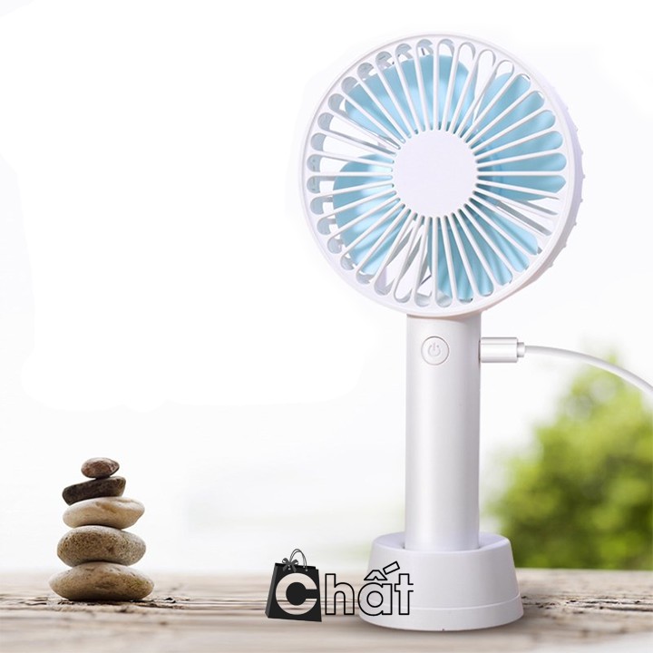 [HÀNG LOẠI 1] Quạt sạc mini có đế để bàn 4 cánh siêu mát