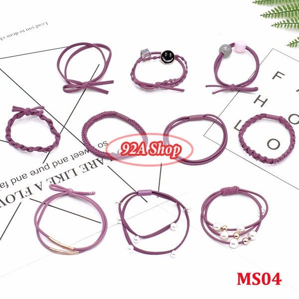 HỘP SET 10-12 CHUN KIỂU HÀN QUỐC