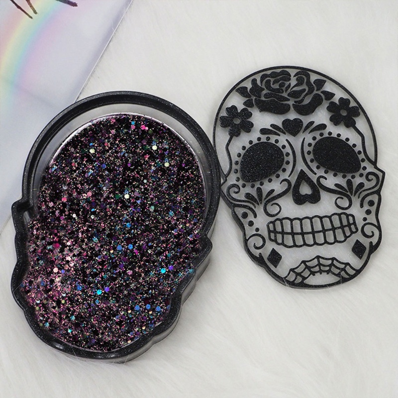 1 Bộ Khuôn Silicone Làm Hộp Đựng Trang Sức Hình Đầu Lâu Halloween