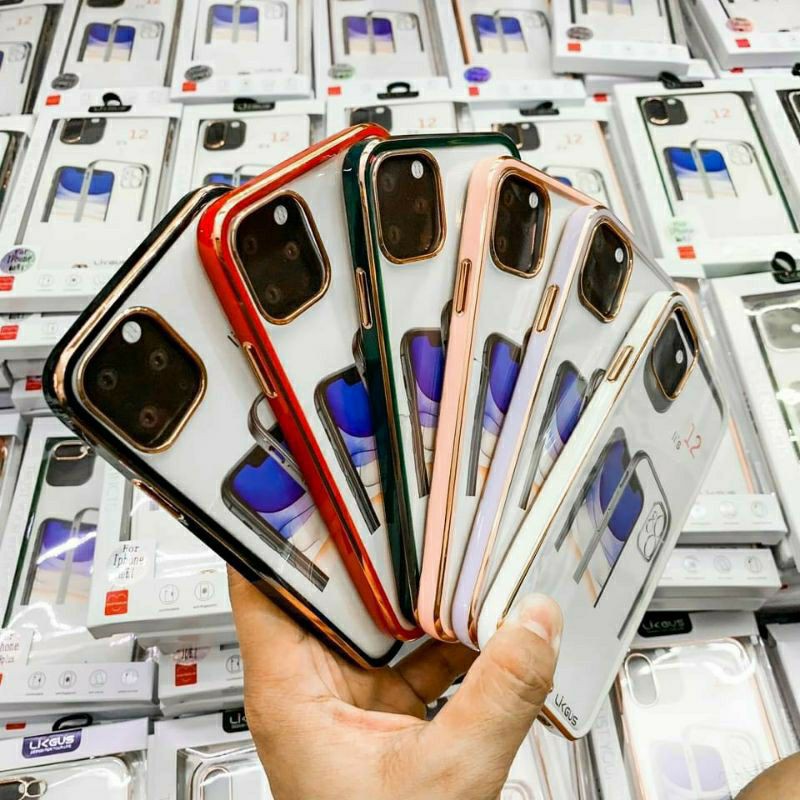 Ốp lưng Likgus viền vuông giả 12 cho iphone 6plus/6s plus/7plus, 8plus, X, XS, XS/11/11 pro/11 pro max