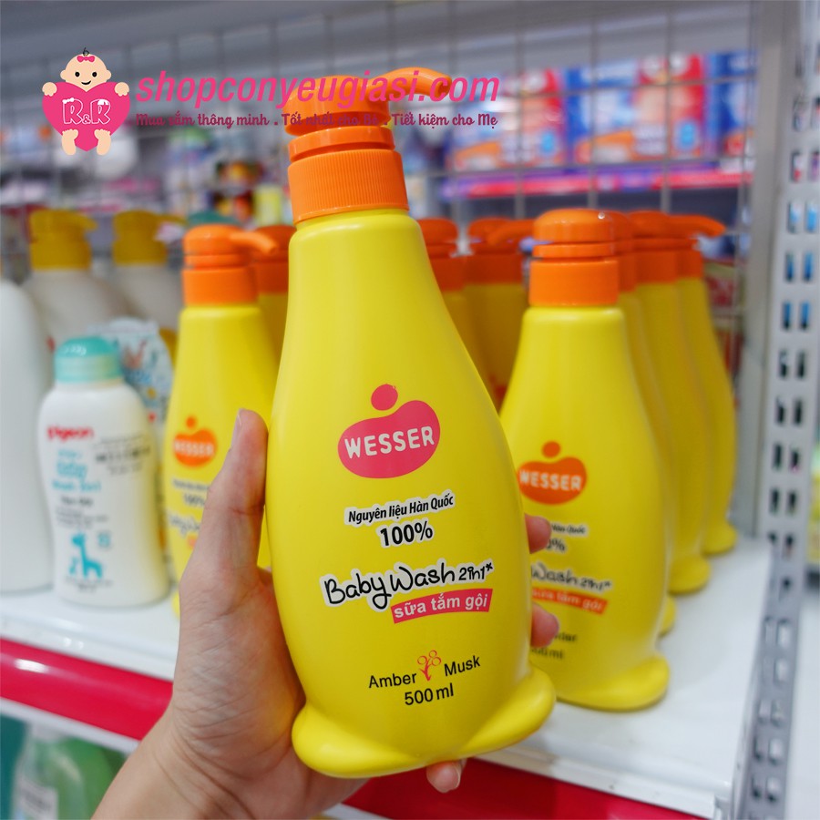 Sữa Tắm Gội Wesser Baby Wash 2 In 1 - 500ml