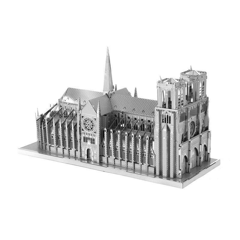Mô hình 3D kim loại lắp ráp Nhà thờ Đức Bà [ Chưa Lắp ]